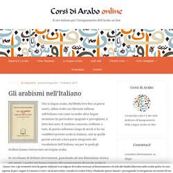 Gli arabismi nell'Italiano - Corsi di Arabo