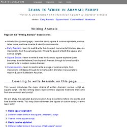 How to write Aramaic - learn the square script & cursive script