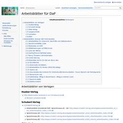 Arbeitsblätter für DaF – DaF-Wiki