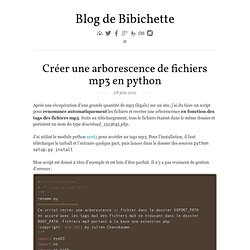 Créer une arborescence de fichiers mp3 en python