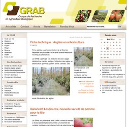 Arboriculture : GRAB, Groupe de Recherche en Agriculture Biologique