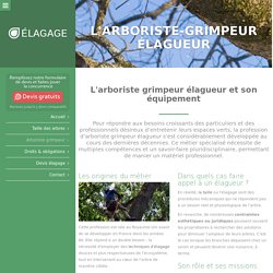 Le métier d'arboriste grimpeur élagueur et son matériel