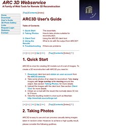 ARC 3D Webservice