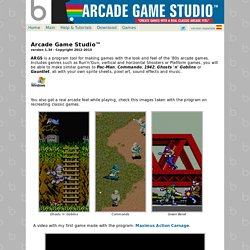 Arcade Game Studio™ - "create games with a real classic arcade feel"