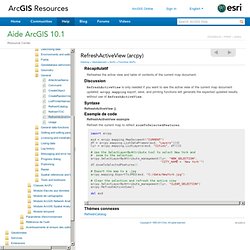 RefreshActiveView (arcpy)