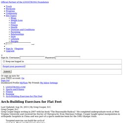 Arch-Building Exercises for Flat Feet