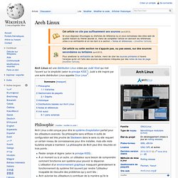 Arch Linux - Wikipedia fr