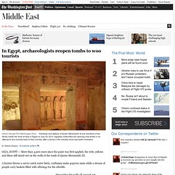 In Egypt, archaeologists open new tombs to woo tourists
