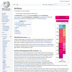 Archean Eon on Wikipedia