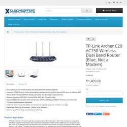 TP-Link Archer C20 AC750 Wireless Dual Band Router (Blue, Not a Modem)