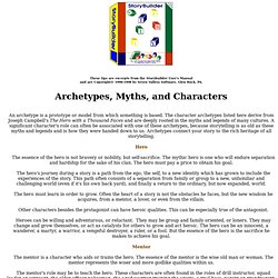Archetypes, Myths and Characters
