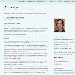 Archevore Blog - Archevore Diet Revised