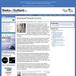 Archibald Joseph Cronin - Books From Scotland