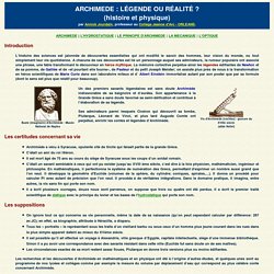 Archimède: histoire et physique