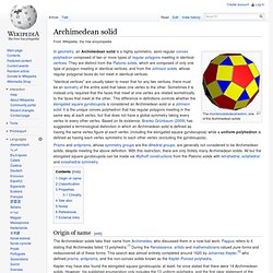 Archimedean solid