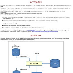 ArchIndex - Indexation des registres