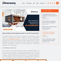 Why Architects And Engineers Need To Use 3D Visualization