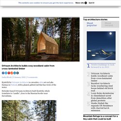 Ortraum Architects builds woodland cabin from cross-laminated timber