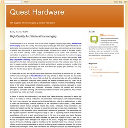 Quest Hardware: High Quality Architectural Ironmongery