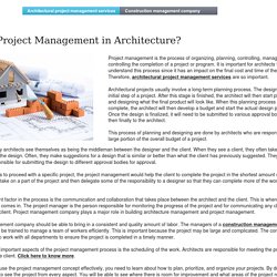 Architectural project management services