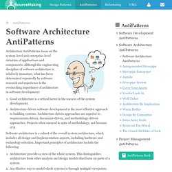 Software Architecture AntiPatterns