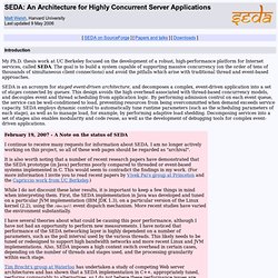 SEDA - Architecture for Highly-Concurrent Server Applications