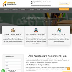 Arts Architecture Assignment Help for homework