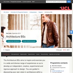 Architecture BSc