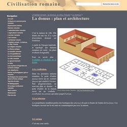 La domus : plan et architecture - Civilisation romaine