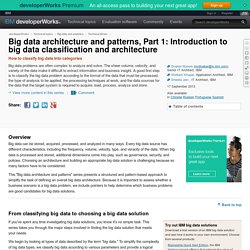 Big data architecture and patterns, Part 1: Introduction to big data classification and architecture