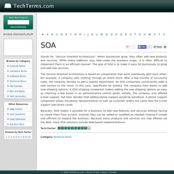 SOA (Service Oriented Architecture) Definition