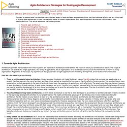Agile Architecture: Strategies for Scaling Agile Development
