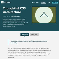 Thoughtful CSS Architecture