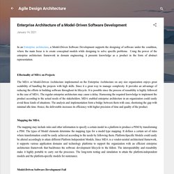 Enterprise Architecture of a Model-Driven Software Development
