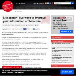 Site search: five ways to improve your information architecture