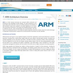 ARM Architecture Overview