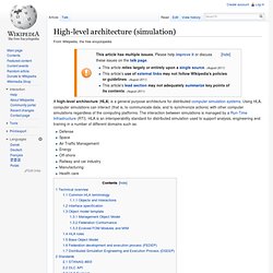 High level architecture (simulation)