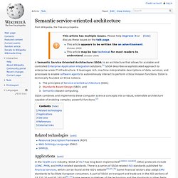 Semantic service-oriented architecture
