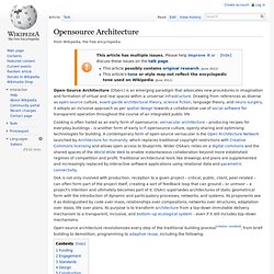 Opensource Architecture - Wikipedia, the free encyclopedia - Iceweasel