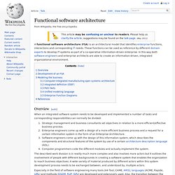 Functional software architecture