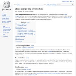 Cloud computing architecture