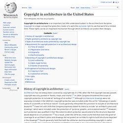 Copyright in architecture in the United States