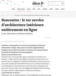 Rencontre : le 1er service d'architecture intérieure entièrement en ligne - M6 Deco.fr