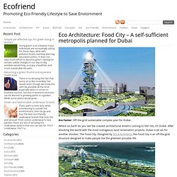 Eco Architecture: Food City – A self-sufficient metropolis planned for Dubai