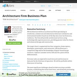 Architecture Firm Business Plan Sample