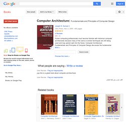 puter Architecture: Fundamentals ... - Búsqueda de libros de Google