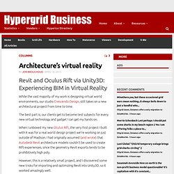 Architecture’s virtual reality