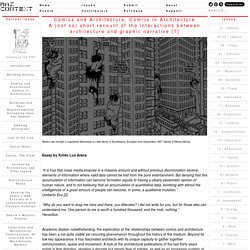 Comics and Architecture, Comics in Architecture A (not so) short recount of the interactions between architecture and graphic narrative [1]