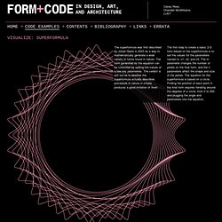 FORM+CODE In Design, Art, and Architecture by Casey Reas, Chandler McWilliams, and LUST