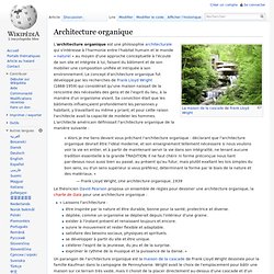 Architecture organique — Wikipédia - Waterfox